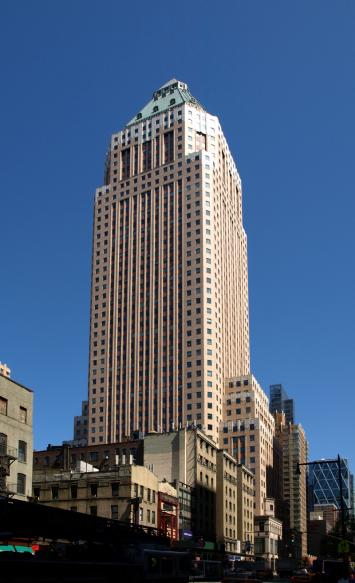 One Worldwide Plaza, 825 Eighth Avenue, LEED Gold certified office space near Times Square, NYC.