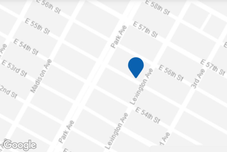 Map showing the location of 120 East 56th Street, New York, NY