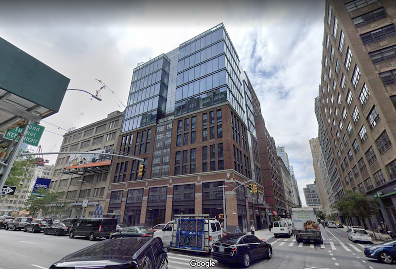 Exterior view of the newly redeveloped 60 Charlton Street, Midtown South's Class A office building