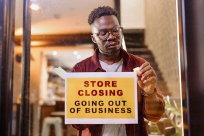 Store Closure Sign in NYC: Impact of Recession on Commercial Real Estate