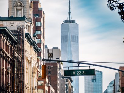 Manhattan Street View with Freedom Tower: NYC Office Space Search Insights