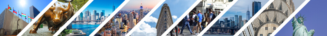 Collage with Manhattan landmarks