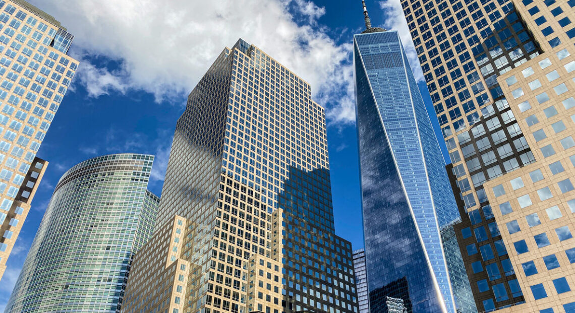 1 World Trade Center & World Financial Office Towers in Lower Manhattan