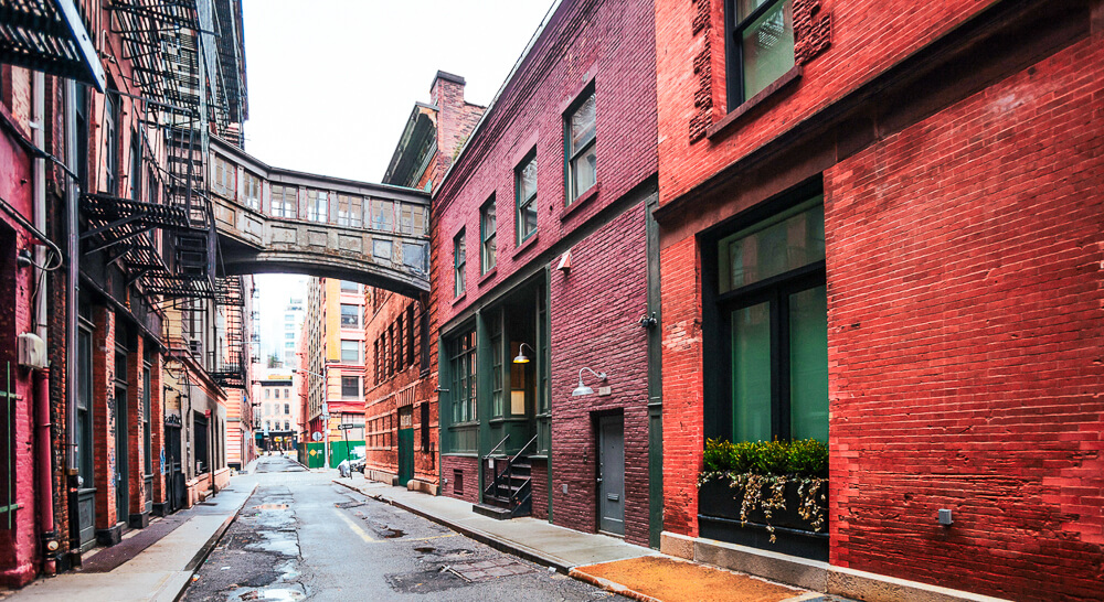 Former industrial building retrofitted for office use in Tribeca, New York City. 