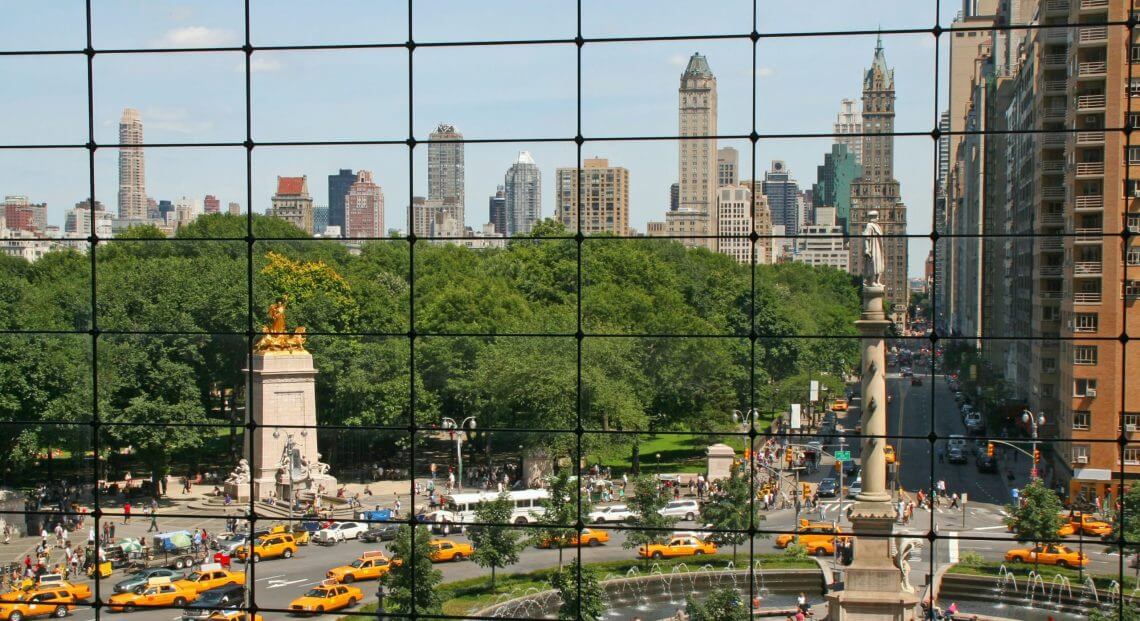 A view of Columbus Circle in New York City.